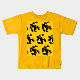 Black abstraction on a yellow background, formula, science Kids T-Shirt